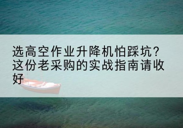 临湘高空作业升降机厂家推荐-选高空作业升降机怕踩坑？这份老采购的实战指南请收好