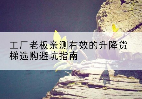 临湘升降货梯怎么选-工厂老板亲测有效的升降货梯选购避坑指南